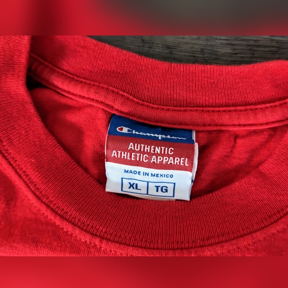 Louisville Cardinals Red Vertical Logo NCAA Champion Athletic Long Sleeve Shirt - Picture 6 of 9